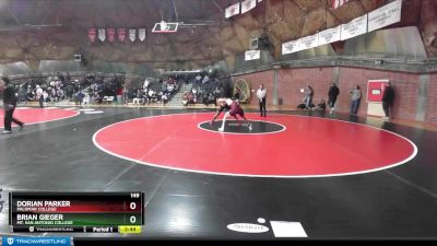 149 lbs Cons. Semi - Brian Gieger, Mt. San Antonio College vs Dorian Parker, Palomar College