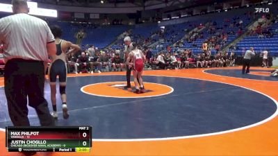 106 lbs Quarterfinals (8 Team) - Justin Chogllo, Chicago (Rickover Naval Academy) vs Max Philpot, Vandalia