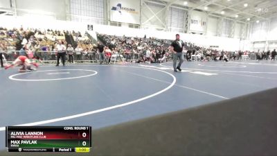 94 lbs Cons. Round 1 - Alivia Lannon, Pal-Mac Wrestling Club vs Max Pavlak, NWAA