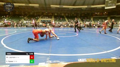 115 lbs Semifinal - Maddox Laymon, CP Wrestling vs Cole Speer, CP Wrestling