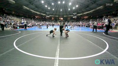 49 lbs 3rd Place - Tatum Hawkins, Noble Takedown Club vs Bracen Bloxsom, Ponca City Wrestling