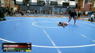 52-57 lbs Round 2 - Noah Cunningham, Bonneville Wrestling Club vs Cash Apodaca, Roy Wrestling Club