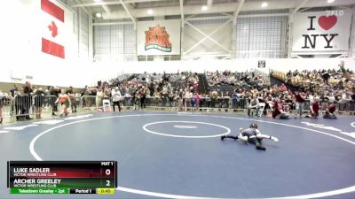 59 lbs Cons. Round 2 - Luke Sadler, Victor Wrestling Club vs Archer Greeley, Victor Wrestling Club