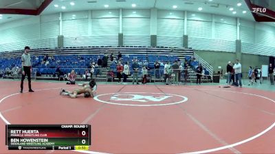 82 lbs Cons. Semi - Ben Howenstein, Siouxland Wrestling Academy vs Rett Huerta, Pinnacle Wrestling Club