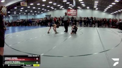 86 lbs Cons. Round 4 - Jaxson Russell, Raider Nation Wrestling Club vs Jonah Hodel, Willie Walters Wrestling Club