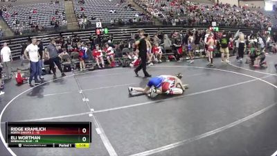 95 lbs Finals (8 Team) - Ridge Kramlich, North Dakota 2 vs Eli Wortman, Nebraska Blue