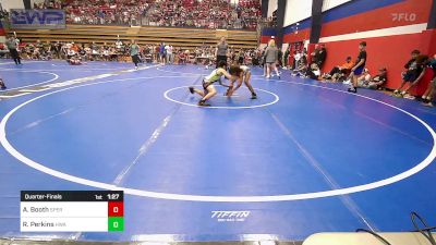 100 lbs Quarterfinal - Axel Booth, Sperry Wrestling Club vs Raeya Perkins, HURRICANE WRESTLING ACADEMY