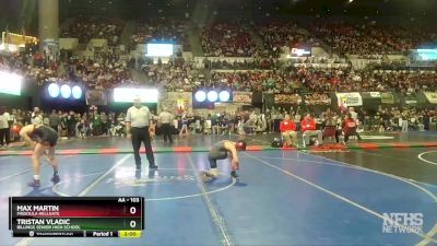 AA - 103 lbs Champ. Round 1 - Max Martin, Missoula Hellgate vs Tristan Vladic, Billings Senior High School