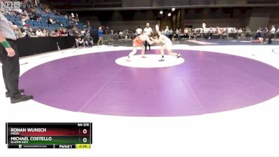6A-215 lbs Cons. Round 3 - Michael Costello, Olathe East vs Ronan Wunsch, Maize