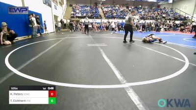 52 lbs Rr Rnd 2 - Kaysen Peters, Dark Cloud Wrestling Club vs Teagan Eichhorn, Vinita Kids Wrestling