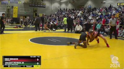 112 lbs Semifinal - Niko Birakos, Oakdale vs Vincent Peyron Jr, Red Wave Wrestling