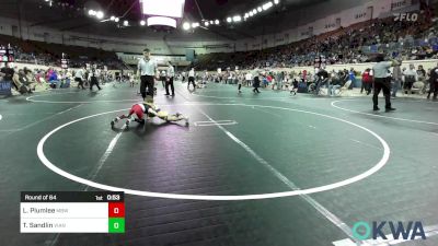 46 lbs Round Of 64 - Lane Plumlee, Mustang Bronco Wrestling Club vs Thomas Sandlin, Vian Wrestling Club