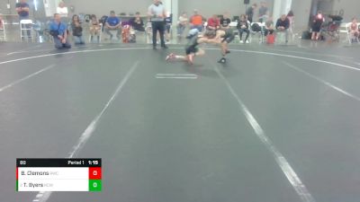 80 lbs Round 1 - Townes Byers, River City Wrestling vs Bridger Clemons, Richmond Wrestling Club