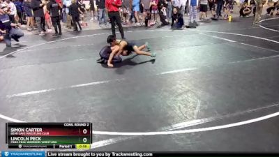 87 lbs Semifinal - Simon Carter, Bear Cave Wrestling Club vs Lincoln Peck, Pikes Peak Warriors Wrestling