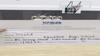 Blackfoot High School [HS Group Stunt Intermediate - All Female] 2022 USA Virtual Spirit Regional II