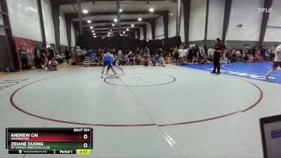 138 lbs Cons. Round 3 - Zidane Duong, UP Vikings Wrestling Club vs Andrew Cai, Washington