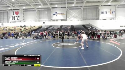 132 lbs Cons. Round 5 - Derek Lopez, Club Not Listed vs Naan Cohen, Amherst Youth Wrestling