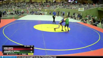 60 lbs Quarterfinal - Annabelle McCall, Oakridge Mat Club vs Amia Smith, Toledo Mat Club