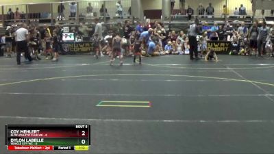 108 lbs Round 2 (6 Team) - Dylon LaBelle, Vehicle City WC vs Coy Mehlert, Elite Athletic Club WE