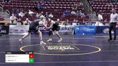 145 lbs Consi Of 8 #2 - Shane McFillin, Bethlehem Cath vs Jordan Barry, Downingtown West