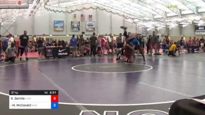 97 kg Round Of 16 - Kyle Gentile, LVWC vs Malik McDonald, Wolfpack Wrestling Club