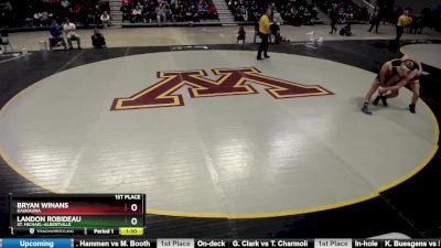 132 lbs 1st Place Match - Landon Robideau, St. Michael-Albertville vs Bryan Winans, Kaukauna