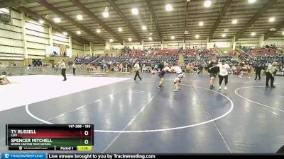 193 lbs Quarterfinal - Ty Russell, Lehi vs Spencer Mitchell, Green Canyon High School