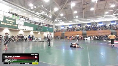 113 lbs Quarterfinal - Abram Cline, Granite Hills vs Michael Winiker, Corona Del Sol