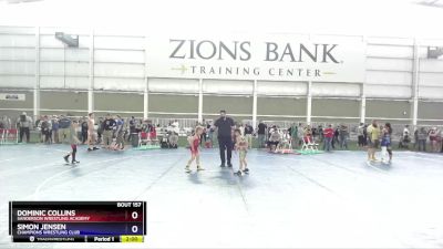 59 lbs Quarterfinal - Dominic Collins, Sanderson Wrestling Academy vs Simon Jensen, Champions Wrestling Club