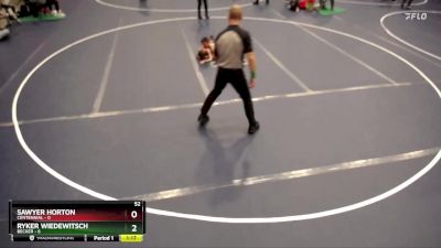 52 lbs Finals (8 Team) - Sawyer Horton, Centennial vs Ryker Wiedewitsch, Becker