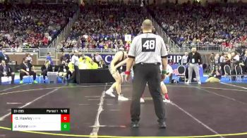 D1-285 lbs 1st Place Match - Owen Hawley, Franklin HS vs Judah Kinne, Lake Orion HS