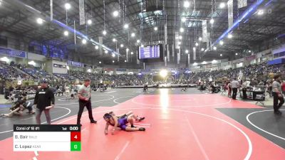 145 lbs Consi Of 16 #1 - Bridger Bair, Bald Eagle Wrestling vs Christopher Lopez, Kearney Middle School