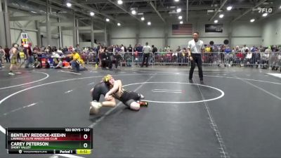 120 lbs Cons. Round 2 - Carey Peterson, Smoky Valley vs Bentley Reddick-Keehn, Lawrence Elite Wrestling Club