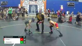 52 lbs Round 5 (6 Team) - Kamdynn Parker, East Kansas Eagles vs Logan Clarendon, Midwest Xtreme Wrestling