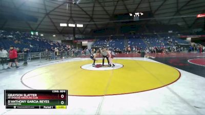 113 lbs Cons. Semi - D`Anthony Garcia Reyes, Washington vs Grayson Slatter, Mt Spokane Wrestling Club