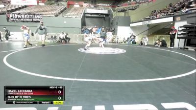 69 lbs Cons. Round 1 - Shelby Flores, Atwater Youth Wrestling vs Hazel Lechiara, Team Temecula /Pin Club