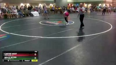 106 lbs Round 2 (16 Team) - Carter West, Iowa Black vs Bryce Boyer, PA Alliance