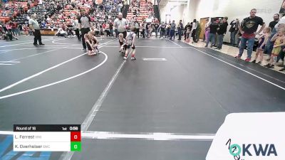 43 lbs Round Of 16 - Lachlan Forrest, Vinita Kids Wrestling vs Kyson Overholser, Salina Wrestling Club