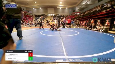 92 lbs 3rd Place - Colton Durant, Broken Arrow Wrestling Club vs Johnathan Mayo, Sperry Wrestling Club