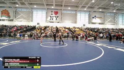 136 lbs Champ. Round 1 - Peyton Miller, Whitney Point Youth Wrestling Club vs Zak Weissman, Gorilla Grapplers Wrestling Club