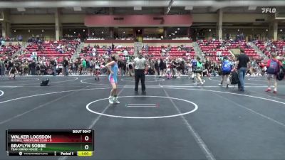 76 lbs Cons. Round 1 - Braylyn Sobbe, TEAM GRIND HOUSE vs Walker Logsdon, Russell Wrestling Club