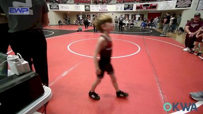 43 lbs Consi Of 4 - Ryker Owens, Prairie Grove Youth Wrestling vs Rhett Justice, Pryor Tigers