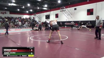 182 lbs Quarterfinal - Sonny Acuna, Northview vs Bronson Swan, Palm Desert