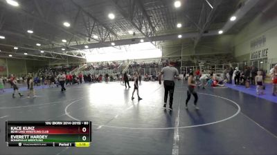 80 lbs Cons. Semi - Kace Kunz, Bear Lake Wrestling Club vs Everett Hardey, Bonneville Wrestling