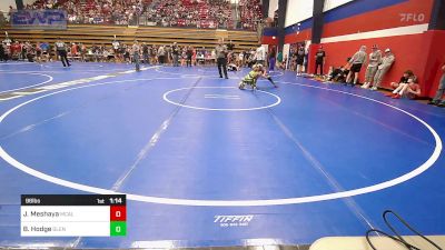 96 lbs Quarterfinal - Jacob Meshaya, Mcalester Youth Wrestling vs Bentley Hodge, Glenpool Warriors