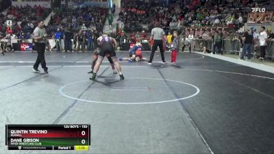 150 lbs Quarterfinal - Quintin Trevino, Russell vs Dane Gibson, Piper Wrestling Club