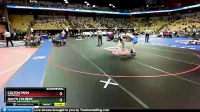 150 Class 1 lbs Quarterfinal - Gavyn Colbert, Central (New Madrid County) vs Colton Parn, Brookfield