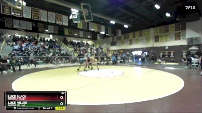 120 lbs Cons. Round 3 - Luke Black, Temecula Valley vs Luke Miller, Corona Del Mar