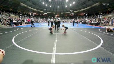 37 lbs Semifinal - Barrett Smith, Tulsa Blue T Panthers vs Crew Andrews, Team Tulsa Wrestling Club