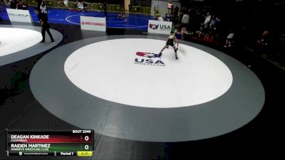 102 lbs Quarterfinal - Deagan Kinkade, California vs Raiden Martinez, Hawkeye Wrestling Club